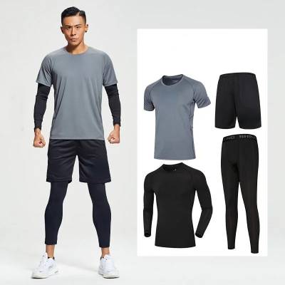 Conjunto hombre short + calza larga + 2 remeras